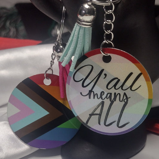 Y'all Means All Pride Keychain